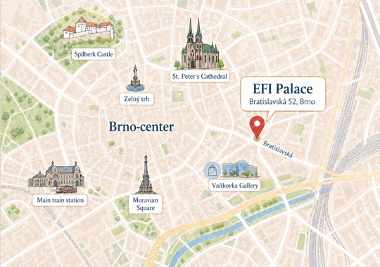 EFI Palace in Brno city centre